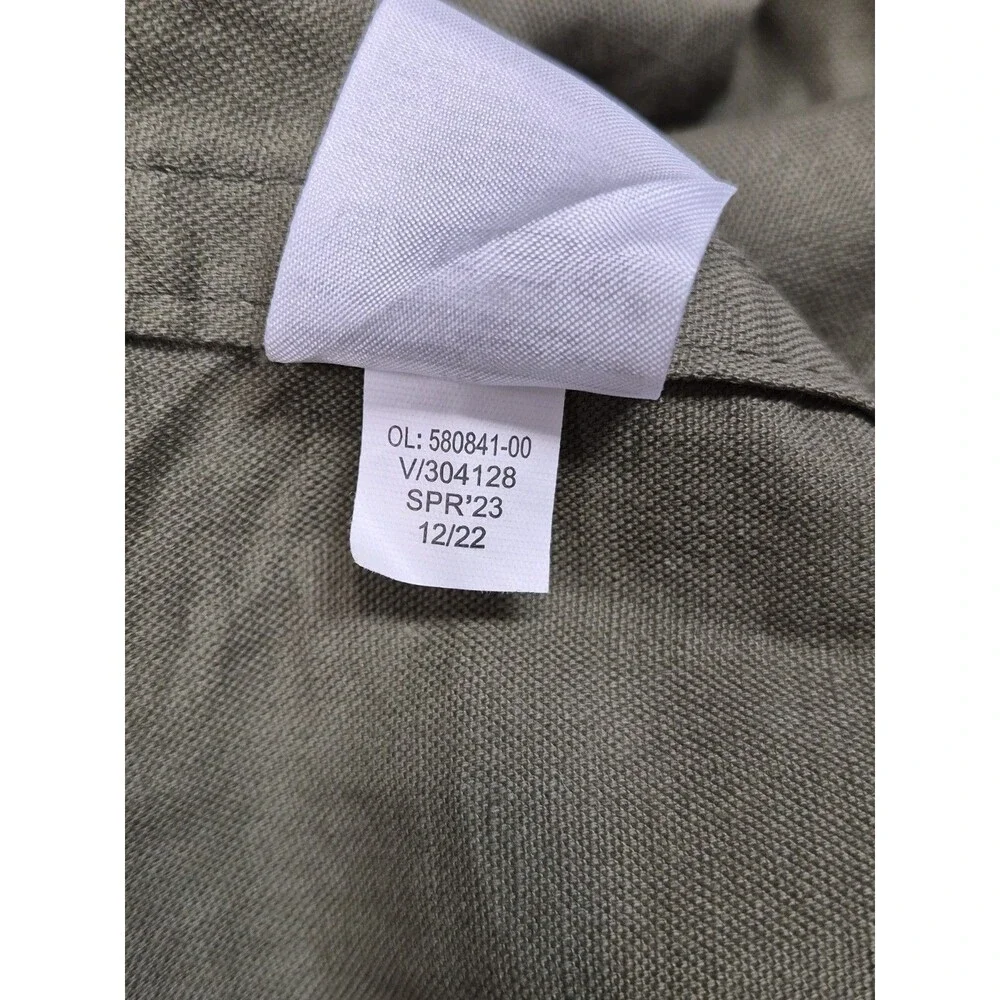 Banana Republic Womens Linen Blend Utility Jumpsuit Green Safari Casual NWOT